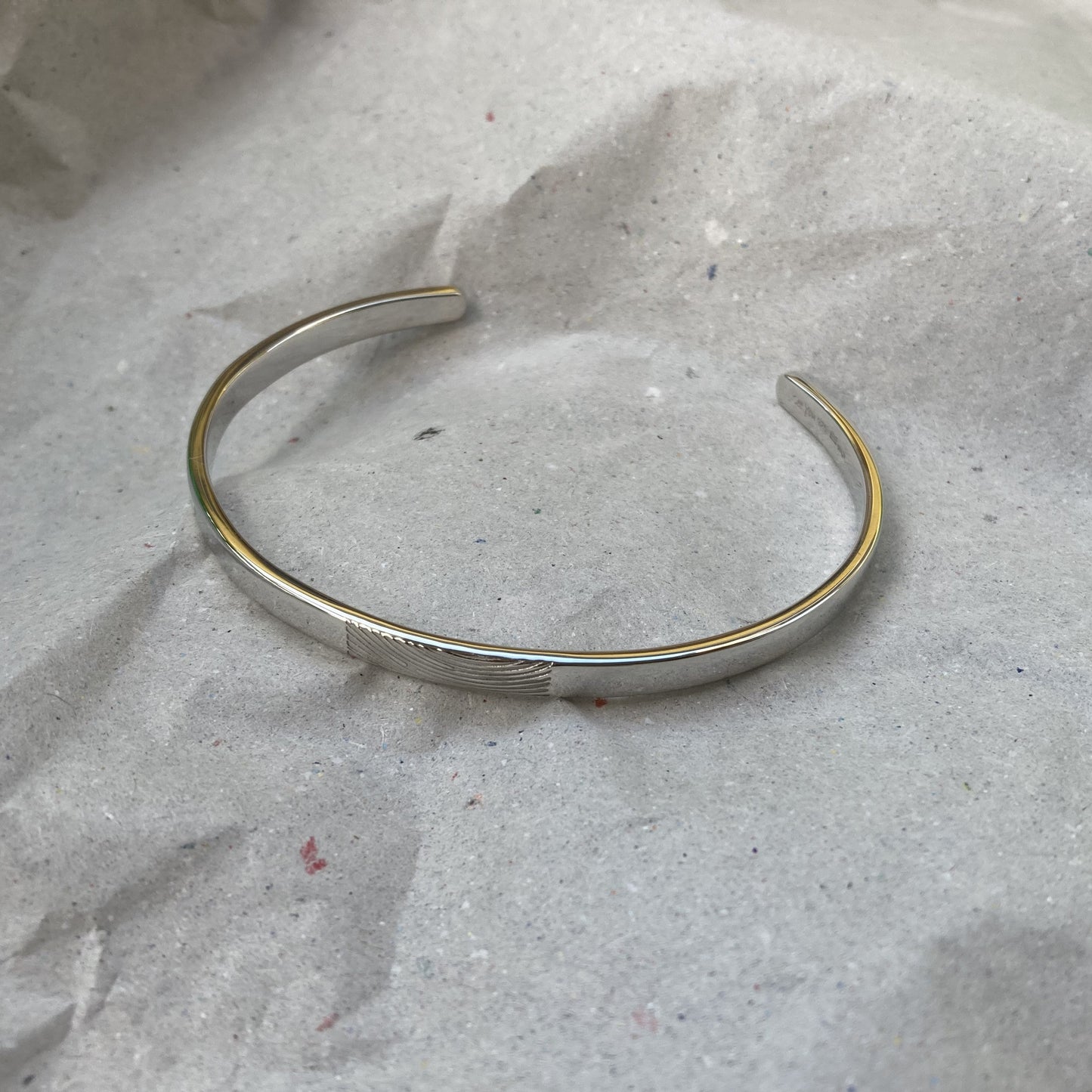 armband 5 mm breed voor tekst, een vingerafdruk of gravure ,alle