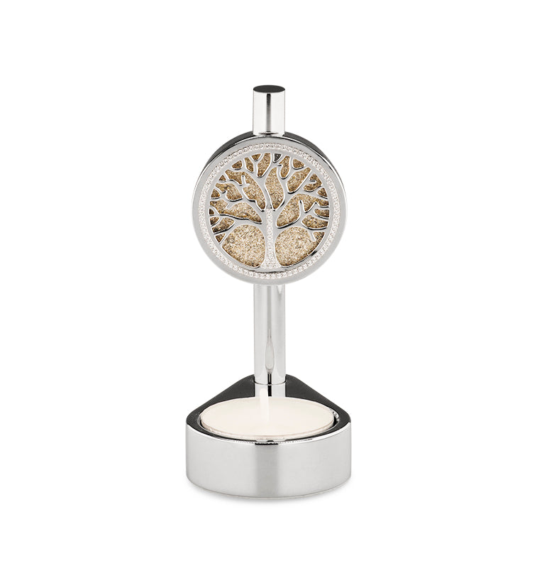 RVS mini urn levensboom, collectie gedenksieraden