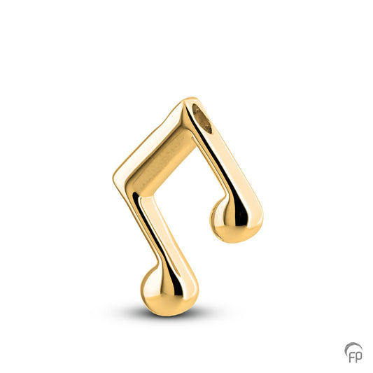 Dubbele achtste noot ashanger uit deze muziek collectie gedenksieraden is eenvoudig zelf te vullen en te bestellen in zilver, geelgoud en witgoud