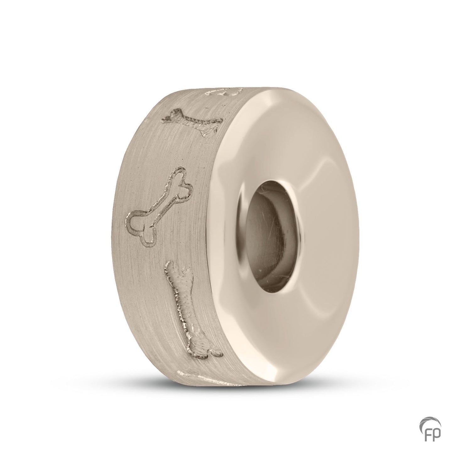 Dieren sieraad, creatief gevormde asbedel. Dit herinneringssieraad is zelf te vullen. Assieraad leverbaar in zilver en 14 en 18 KT witgoud en geelgouden te dragen in combinatie met een bedelarmband.