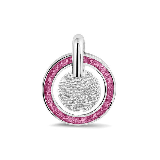 Hanger voorzien van een vingerafdruk uit collectie gedenksieraden. Fluo