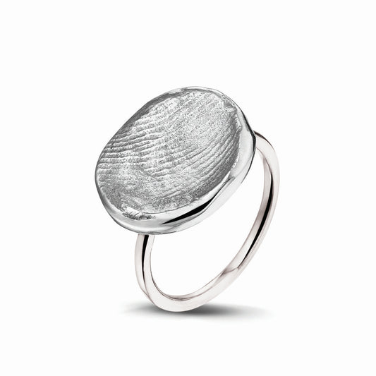 Ring met vingerafdruk