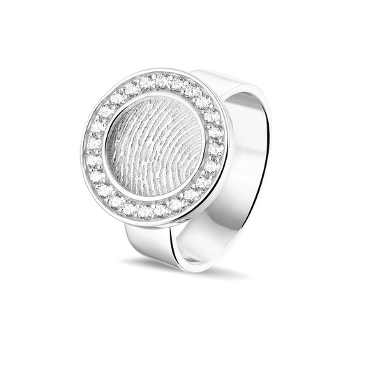 Ring met vingerafdruk