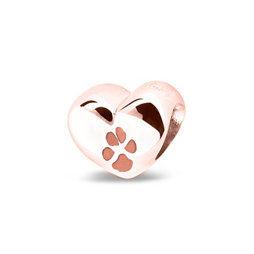 Hartvormige bedel, subtiel design, roségoud.poot