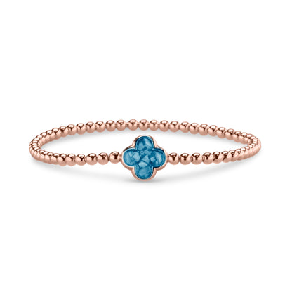 Flexibele as armband met compartiment voor as of haar, gedenksieraden. Marine