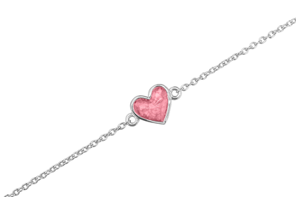 as armband met hartje als gedenksieraad. Soft