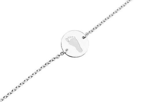 Armband met gebogen plaatje voor gravure. Tekst  witgoud