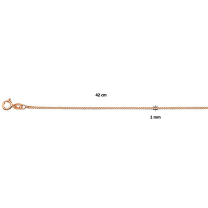 Collier gourmette roségoud