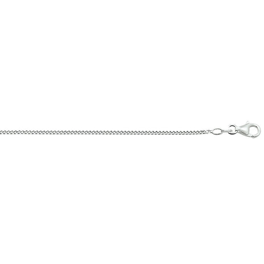 Witgouden collier gepolijst met gourmette schakel. Een exclusief collier met een trendloos design