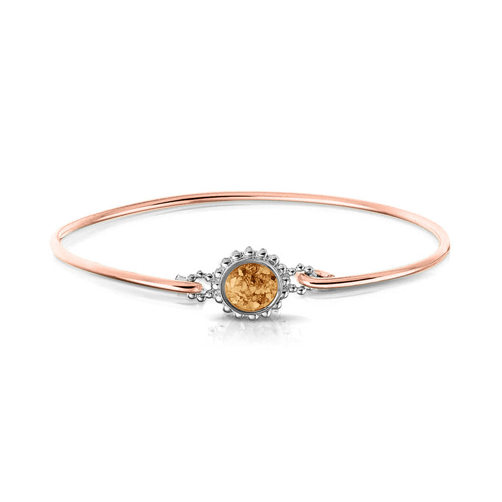 Roségouden as armband met as, haar of moedermelk. Gold