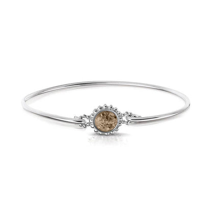 Roségouden as armband met as, haar of moedermelk. Transparent