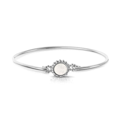 Roségouden as armband met as, haar of moedermelk. White