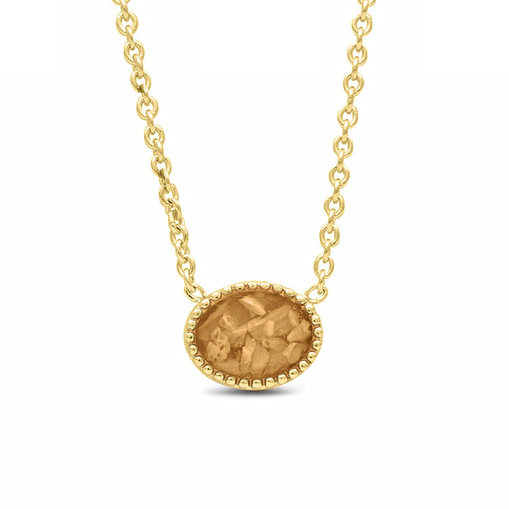 Ashanger, gedenksieraad, waar as en haar in verwerkt wordt. Gold