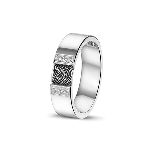 Ring met vingerafdruk