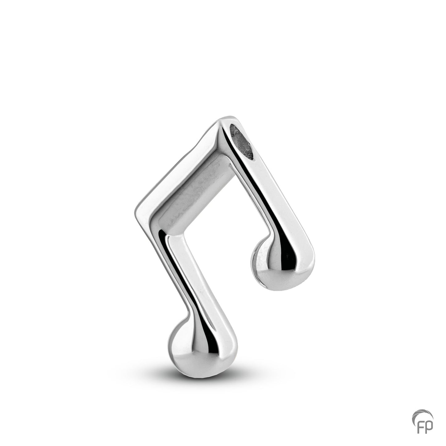 Dubbele achtste noot ashanger uit deze muziek collectie gedenksieraden is eenvoudig zelf te vullen en te bestellen in zilver, geelgoud en witgoud