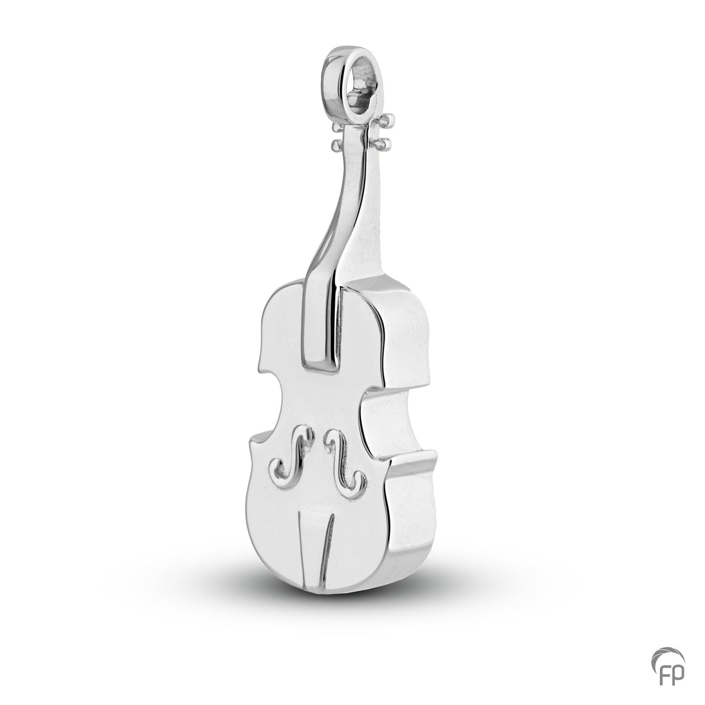 Viool ashanger uit deze muziek collectie gedenksieraden is eenvoudig zelf te vullen en te bestellen in zilver, geelgoud en witgoud