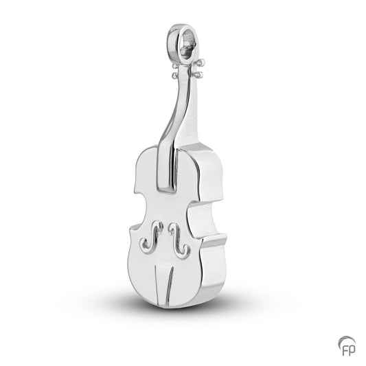 Viool ashanger uit deze muziek collectie gedenksieraden is eenvoudig zelf te vullen en te bestellen in zilver, geelgoud en witgoud