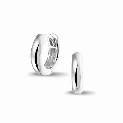 Oorhangers 8 mm diameter, rondom afgewerkt met zirkonia's, aan de voorzijde zichtbaar gevuld met as of haar. alle