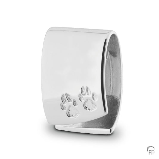 Dieren ashanger, om as of haar van je huisdier mee te vullen. Gedenksieraad voor huisdier, hond of kat/poes. Herinneringssieraad om bij je te dragen. Assierraad met pootafdrukjes op afgebeeld.